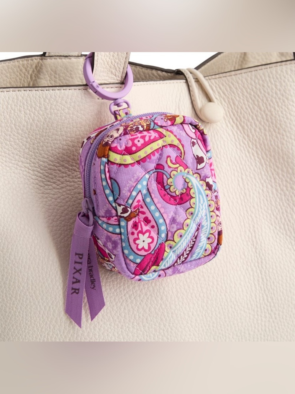 Vera Bradley Women's Outlet Cotton Bag Charm Keychain Toy Story Rodeo Paisley - Picture 2 of 4